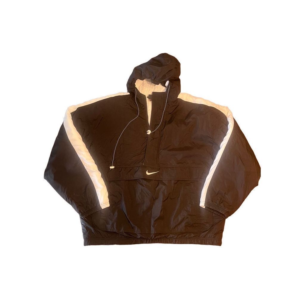 Vintage 90s Nike Big Swoosh 1/4 Zip Pullover Windbreaker Jacket Men’s Size XL No